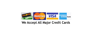We accept all Major credit Cards